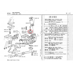 brida del tubo de lubricación turbo