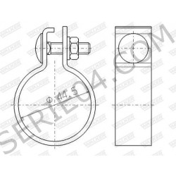 front exhaust muffler front clamp