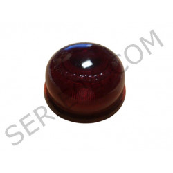 Transparent tail light red glass