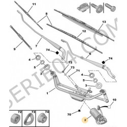 moteur d'essuie-glace avant
