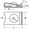 Ø4.8 klemmoerclips 19x12mm