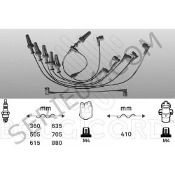 6-wire spark plug wire harness