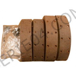 set of 2+2 rear brake linings