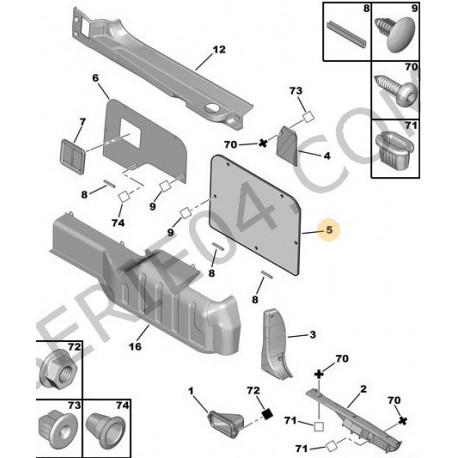 panneau de garniture latéral