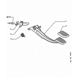 clutch cable inking rod on the pedal