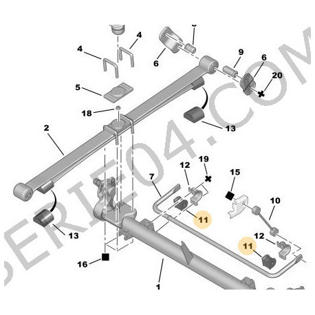 Silentbloc De Barre Stabilisatrice SASIC - Pour Peugeot 205, Diamètre 22mm, Référence 509437