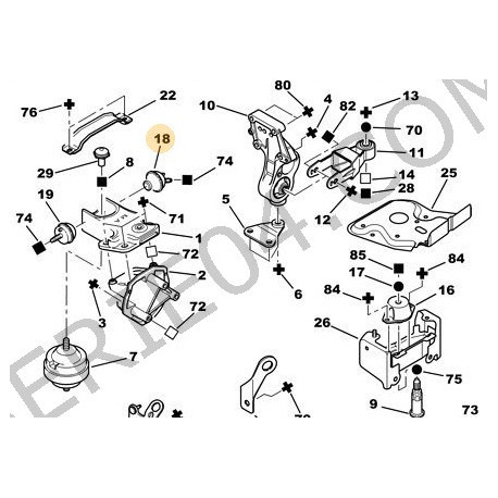 butée support moteur