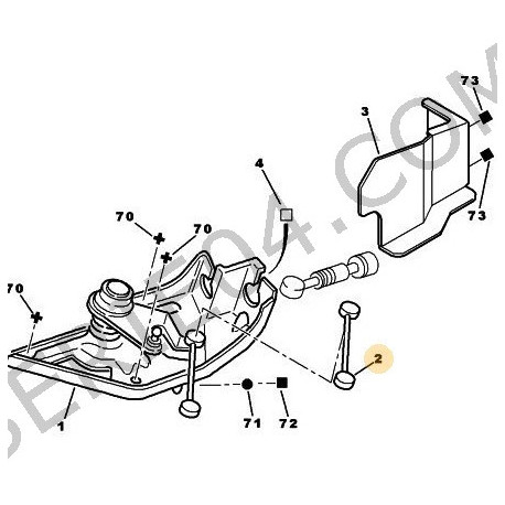 BE3-BE3R-BE4R gear change rod