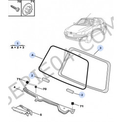 cale de pare-brise et lunette arrière