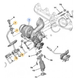 joint de vis de tuyau de graissage de turbo