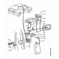 ACTIONNEUR SERRURE CENTRAL Porte Avant Pour Peugeot 106 205 309