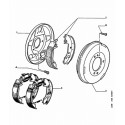 406 Brake Drum - Brake Shoes - Spring