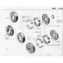 404 Brake Drum - Brake Shoes - Spring