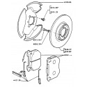 2CV-Ami 6-Ami 8-Axel-Acadiane-Dyane-LM-Méhari-Visa Brake Disc - Brake Pads - Caliper